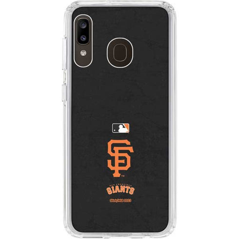 MLB San Francisco Giants - Solid Distressed Galaxy A20 Clear Case