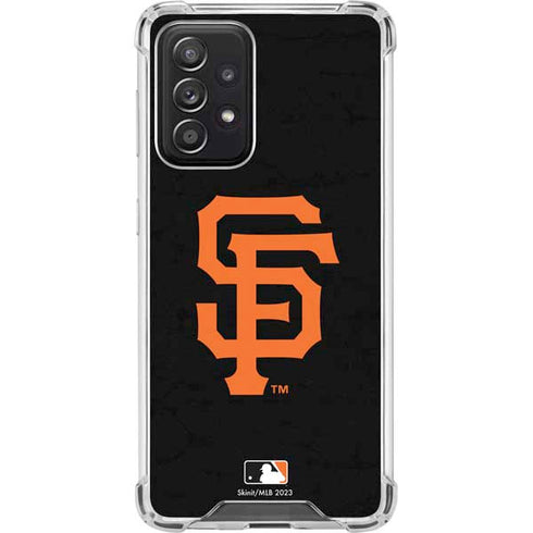 MLB San Francisco Giants - Solid Distressed Galaxy A52 5G Clear Case
