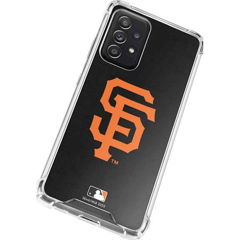 MLB San Francisco Giants - Solid Distressed Galaxy A52 5G Clear Case