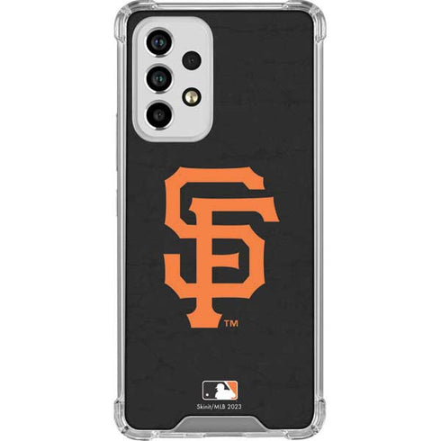 MLB San Francisco Giants - Solid Distressed Galaxy A53 5G Clear Case
