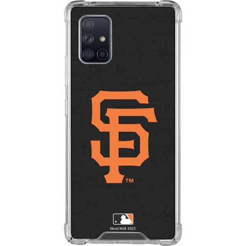 MLB San Francisco Giants - Solid Distressed Galaxy A71 5G Clear Case