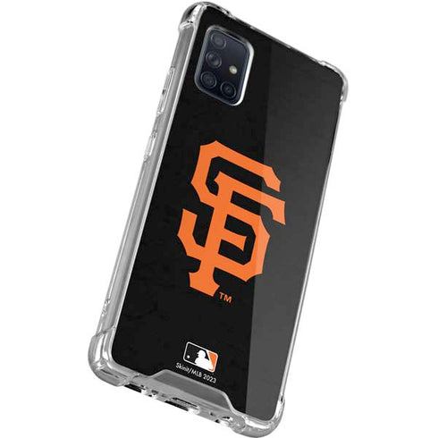 MLB San Francisco Giants - Solid Distressed Galaxy A71 5G Clear Case