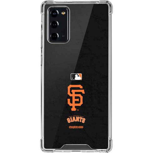 MLB San Francisco Giants - Solid Distressed Galaxy Note20 5G Clear Case