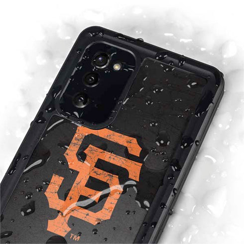 MLB San Francisco Giants - Solid Distressed Galaxy Note20 5G Waterproof Case