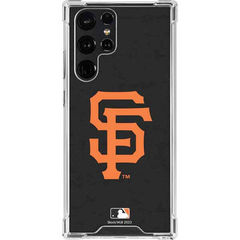 MLB San Francisco Giants - Solid Distressed Galaxy S22 Ultra Clear Case