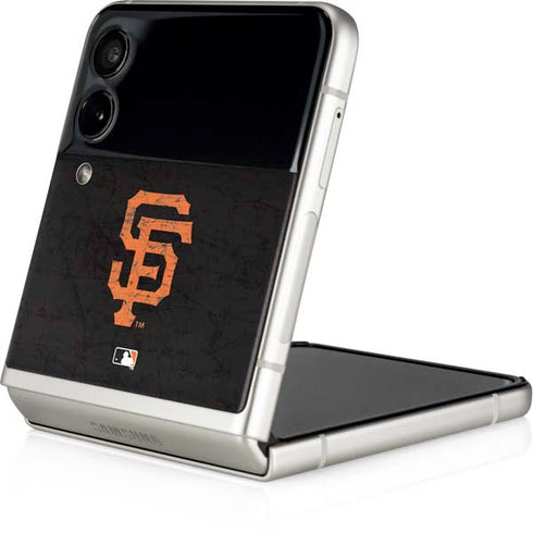 MLB San Francisco Giants - Solid Distressed Galaxy Z Flip3 5G Skin