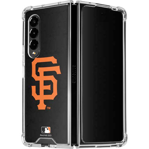 MLB San Francisco Giants - Solid Distressed Galaxy Z Fold4 5G Clear Case