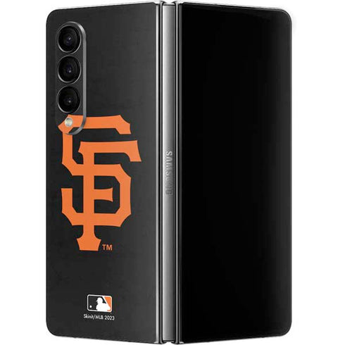 MLB San Francisco Giants - Solid Distressed Galaxy Z Fold4 5G Skin