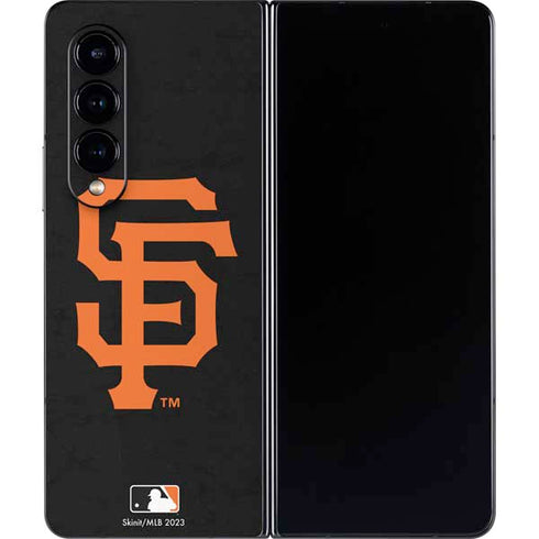 MLB San Francisco Giants - Solid Distressed Galaxy Z Fold4 5G Skin
