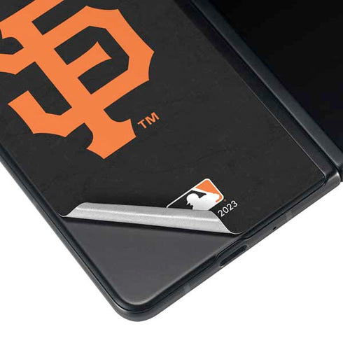 MLB San Francisco Giants - Solid Distressed Galaxy Z Fold4 5G Skin