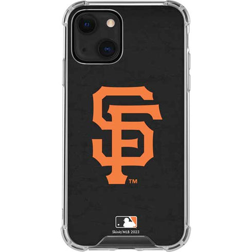 MLB San Francisco Giants - Solid Distressed iPhone 14 Plus Clear Case