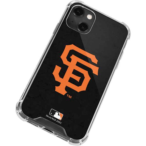 MLB San Francisco Giants - Solid Distressed iPhone 14 Plus Clear Case