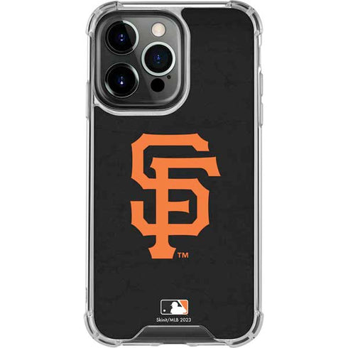 MLB San Francisco Giants - Solid Distressed iPhone 14 Pro Clear Case