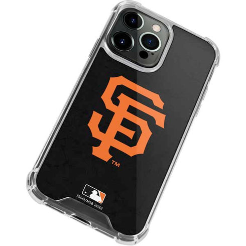 MLB San Francisco Giants - Solid Distressed iPhone 15 Pro Clear Case