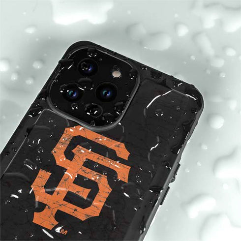 MLB San Francisco Giants - Solid Distressed iPhone 14 Pro Max Waterproof Case