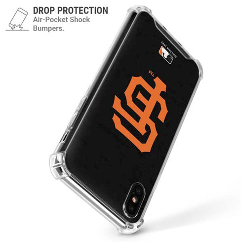 MLB San Francisco Giants - Solid Distressed iPhone XS Max Clear Case
