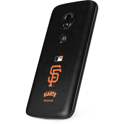 MLB San Francisco Giants - Solid Distressed Moto E5 Play Skin