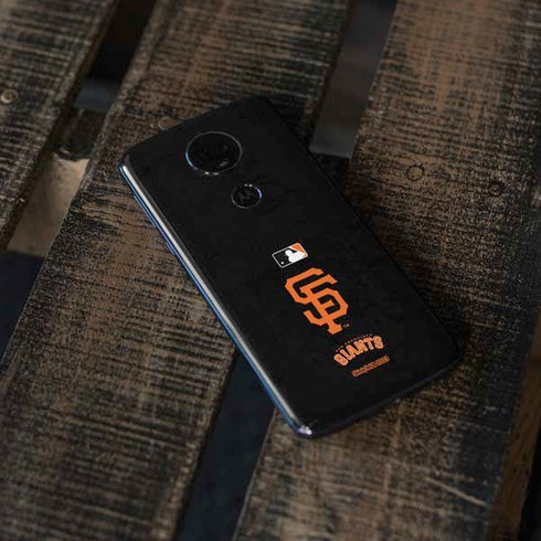 MLB San Francisco Giants - Solid Distressed Moto E5 Plus Skin