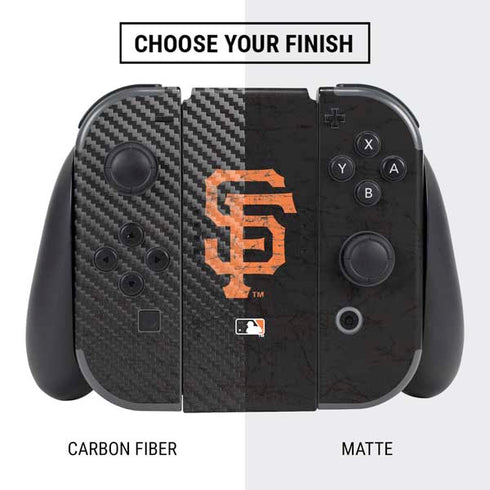 MLB San Francisco Giants - Solid Distressed Nintendo Switch Bundle Skin