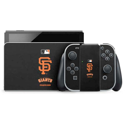 MLB San Francisco Giants - Solid Distressed Nintendo Switch OLED (2021) Skin