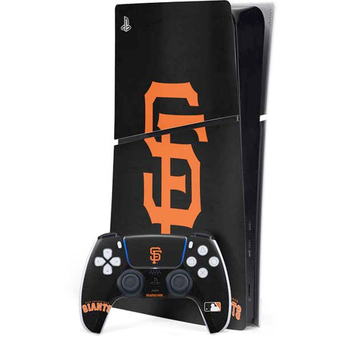 MLB San Francisco Giants - Solid Distressed PS5 Slim Digital Edition Bundle Skin