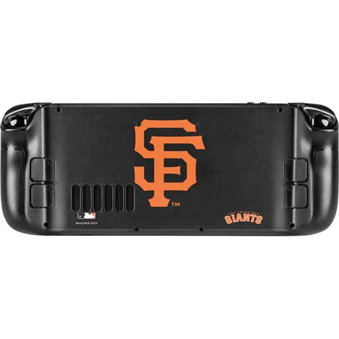 MLB San Francisco Giants - Solid Distressed Steam Deck Handheld Gaming Computer Skin