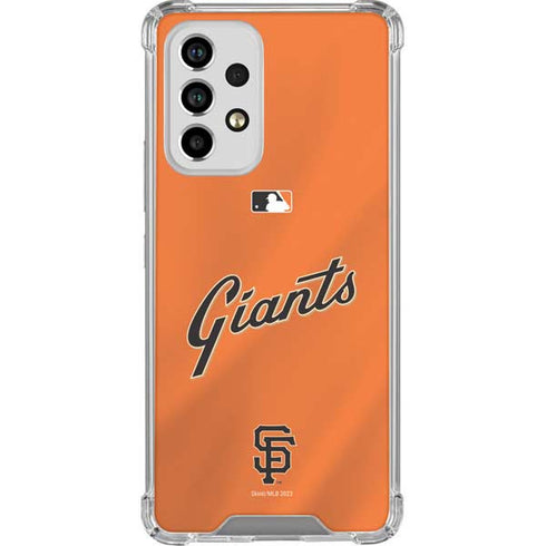 MLB San Francisco Giants Alternate Home Jersey Galaxy A53 5G Clear Case