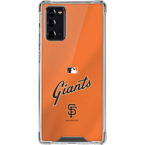 MLB San Francisco Giants Alternate Home Jersey Galaxy Note20 5G Clear Case