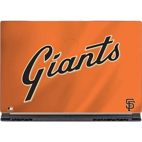 MLB San Francisco Giants Alternate Home Jersey MSI GS65 Stealth Laptop Skin