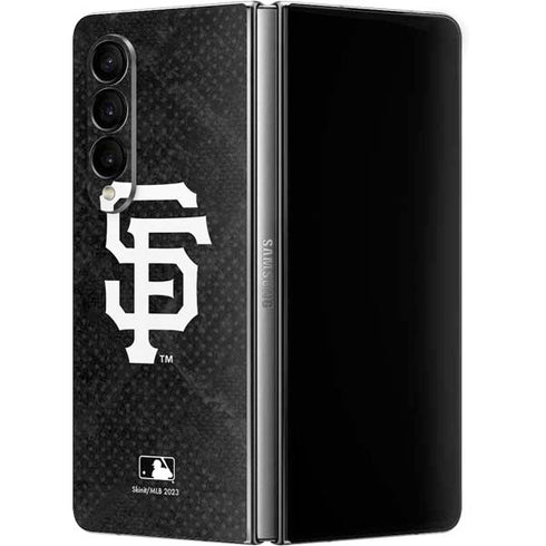 MLB San Francisco Giants Dark Wash Galaxy Z Fold4 5G Skin