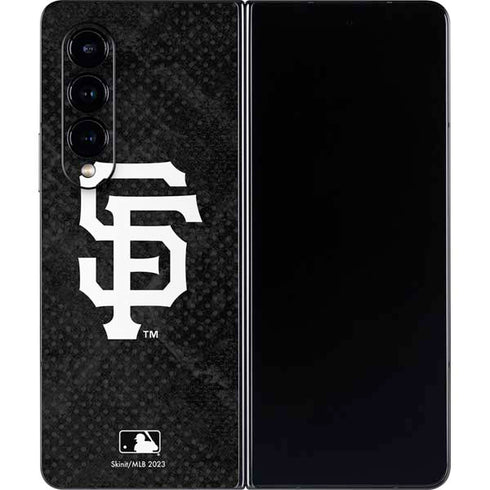 MLB San Francisco Giants Dark Wash Galaxy Z Fold4 5G Skin