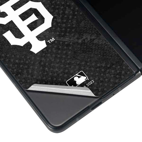 MLB San Francisco Giants Dark Wash Galaxy Z Fold4 5G Skin