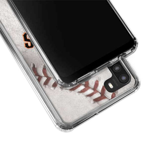 MLB San Francisco Giants Game Ball Galaxy A21 Clear Case
