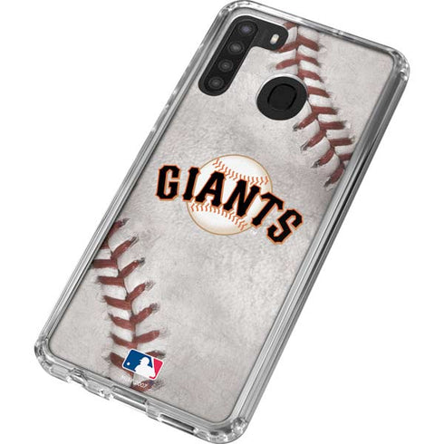 MLB San Francisco Giants Game Ball Galaxy A21 Clear Case