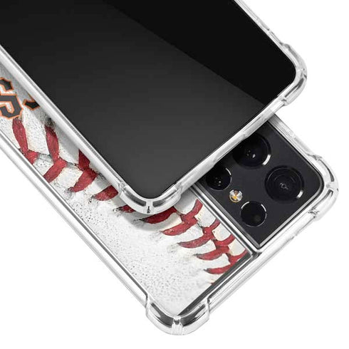 MLB San Francisco Giants Game Ball Galaxy S21 Ultra 5G Clear Case