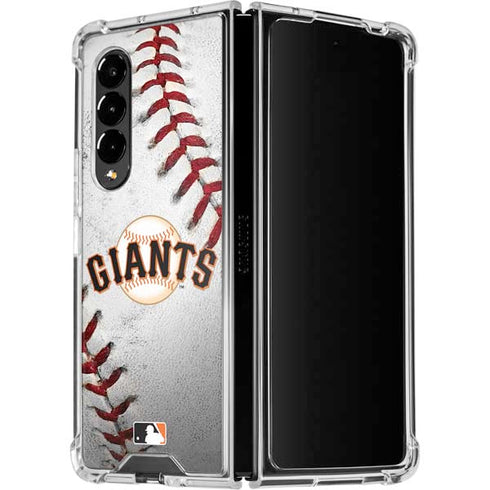 MLB San Francisco Giants Game Ball Galaxy Z Fold4 5G Clear Case