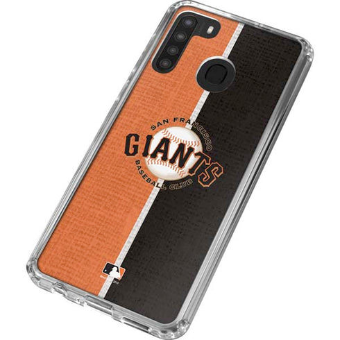 MLB San Francisco Giants Split Galaxy A21 Clear Case