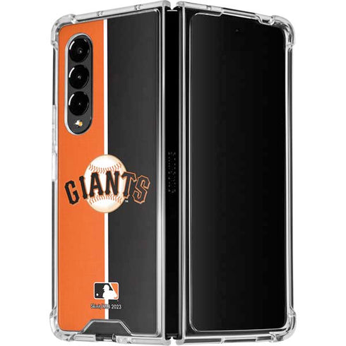 MLB San Francisco Giants Split Galaxy Z Fold4 5G Clear Case