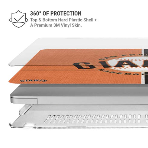 MLB San Francisco Giants Split MacBook Air 13in M1 (2021) Case plus Skin