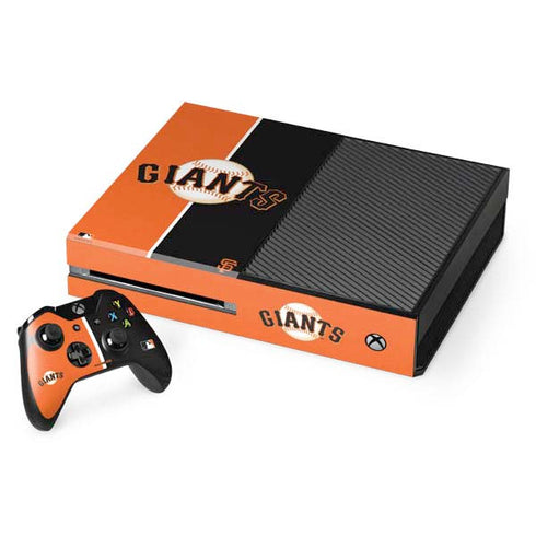 MLB San Francisco Giants Split Xbox One Console and Controller Bundle Skin