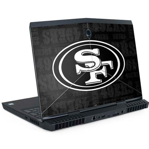 NFL San Franciso 49ers Black & White Dell Alienware Skin