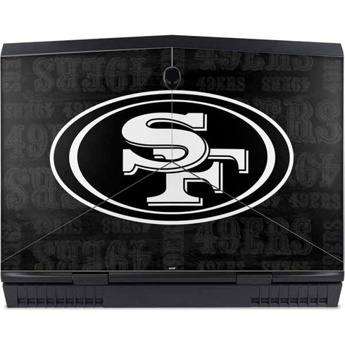 NFL San Franciso 49ers Black & White Dell Alienware Skin