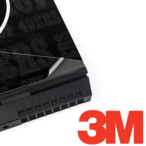 NFL San Franciso 49ers Black & White Dell Alienware Skin