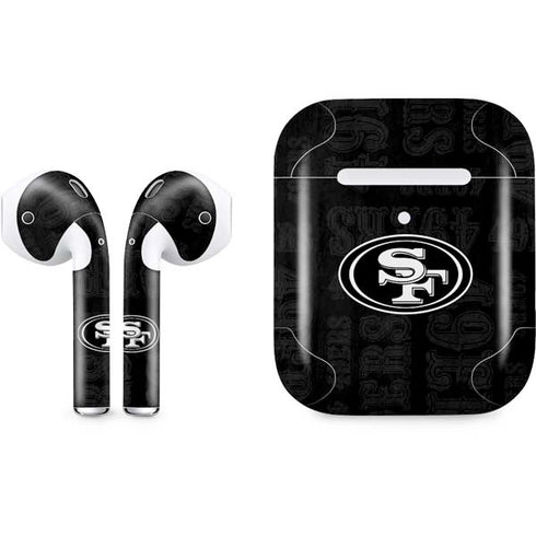 NFL San Franciso 49ers Black & White Apple AirPods 2 Skin