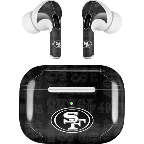 NFL San Franciso 49ers Black & White Apple AirPods Pro Skin