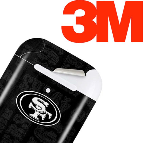 NFL San Franciso 49ers Black & White Apple AirPods Skin