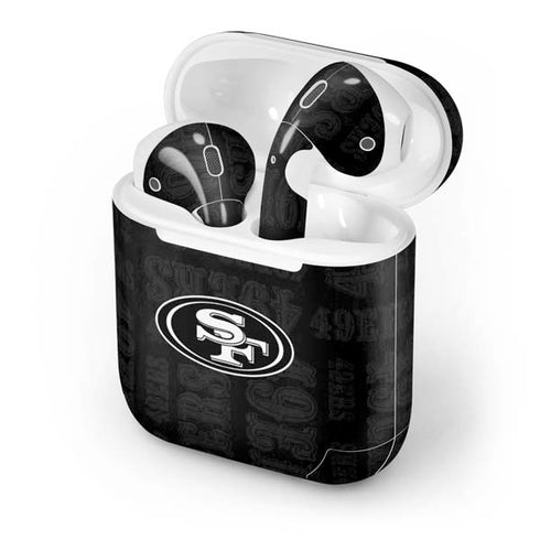 NFL San Franciso 49ers Black & White Apple AirPods Skin