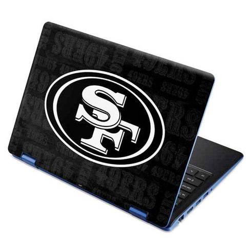 NFL San Franciso 49ers Black & White Aspire R11 11.6in Skin