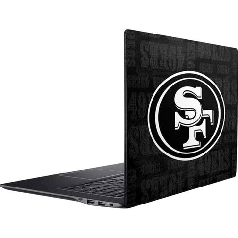 NFL San Franciso 49ers Black & White Ativ Book 9 (15.6in 2014) Skin