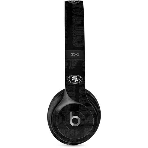 NFL San Franciso 49ers Black & White Beats Solo 2 Wired Skin